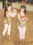 Pierre-Auguste Renoir Tva sma cirkusflickor oil painting artist